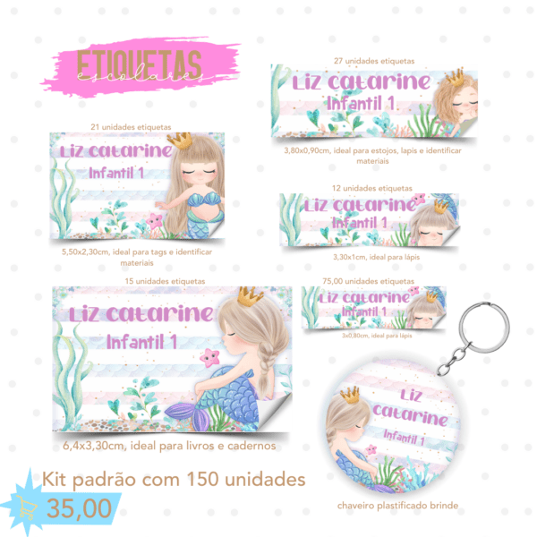 kit etiquetas escolares personalizadas