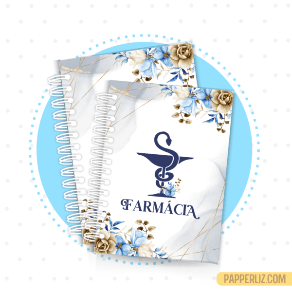 Capa profissões floral azul - Image 14